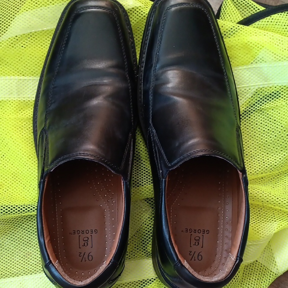 George Men's Classic Black Shoes